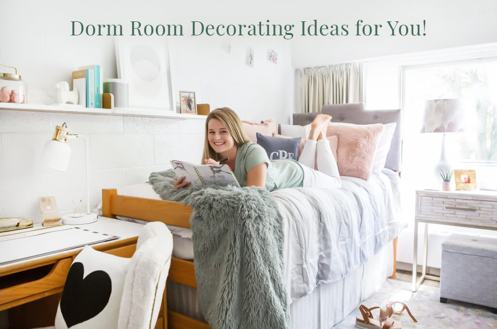 Dorm room decorated with cozy Pizuna sheets and pillows for student-friendly design ideas