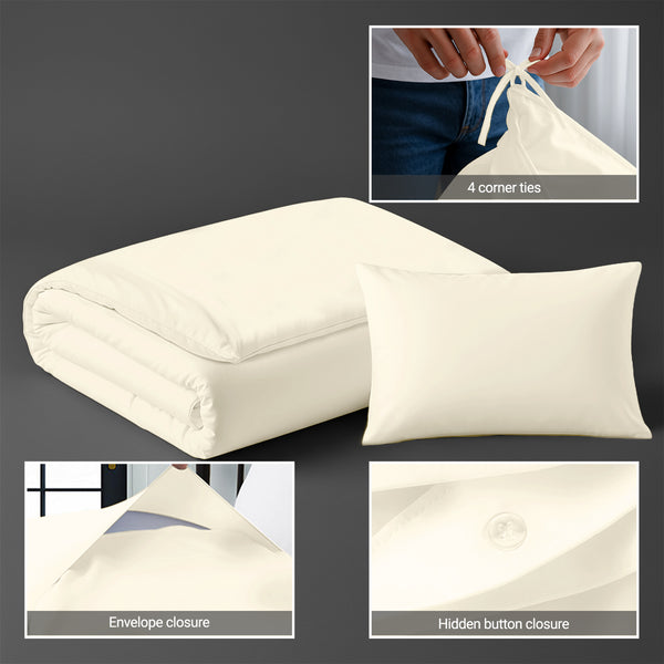 Premium 400 Thread Count 100% Cotton Crib Duvet Cover Set