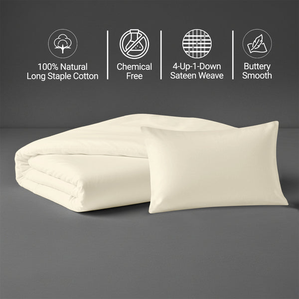 Premium 400 Thread Count 100% Cotton Crib Duvet Cover Set