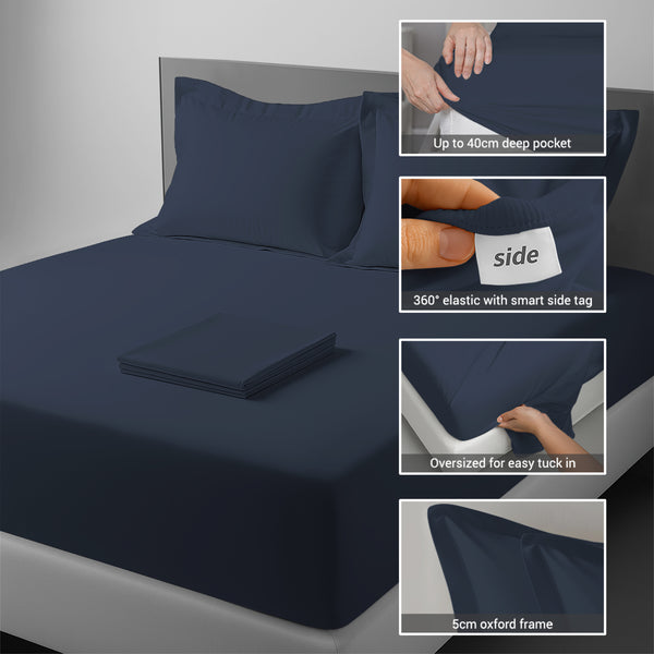 Premium 400 Thread Count 100% Cotton Bed Sheet Set