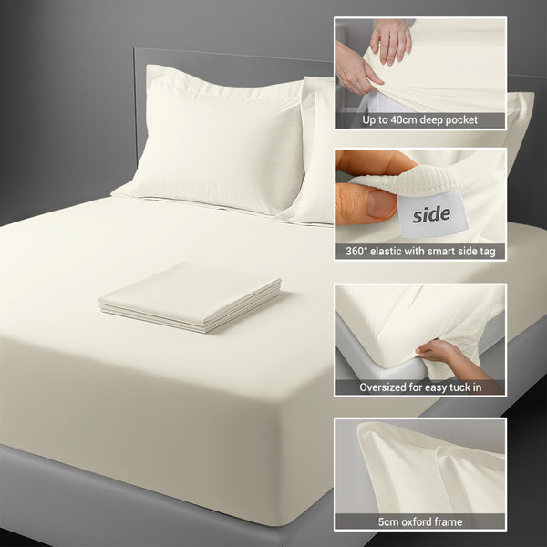Premium 400 Thread Count 100% Cotton Bed Sheet Set