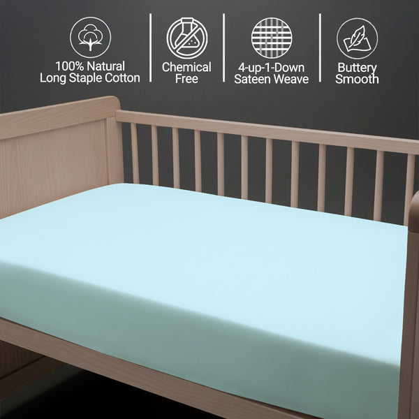 Premium 400 Thread Count 100% Cotton Cot Fitted Sheet