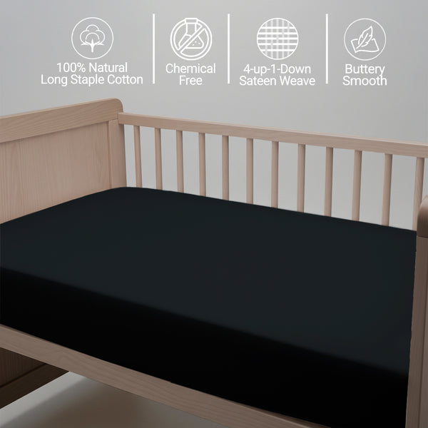 Premium 400 Thread Count 100% Cotton Cot Fitted Sheet