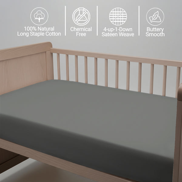 Premium 400 Thread Count 100% Cotton Cot Fitted Sheet