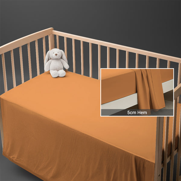 Premium 400 Thread Count 100% Cotton Crib Flat Sheet