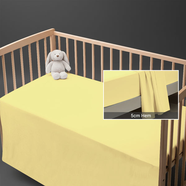 Premium 400 Thread Count 100% Cotton Crib Flat Sheet