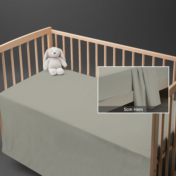 Premium 400 Thread Count 100% Cotton Crib Flat Sheet