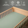 Premium 400 Thread Count 100% Cotton Crib Flat Sheet