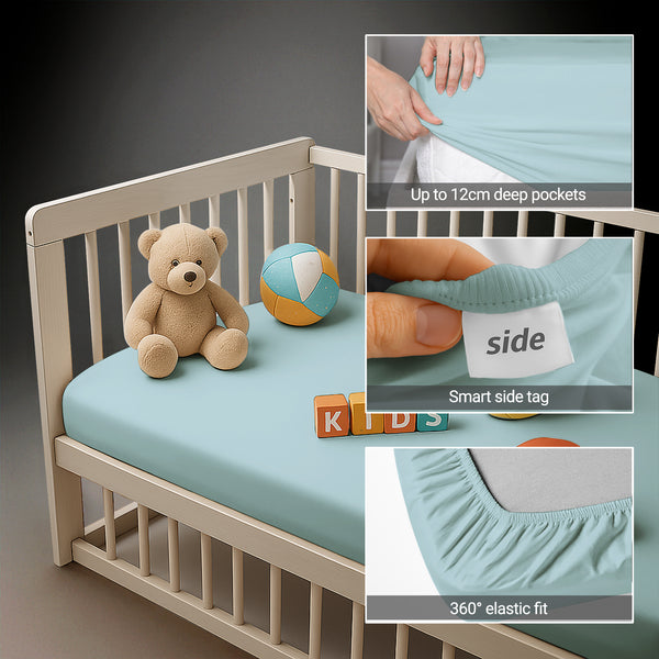 Premium 400 Thread Count 100% Cotton Crib Fitted Sheet