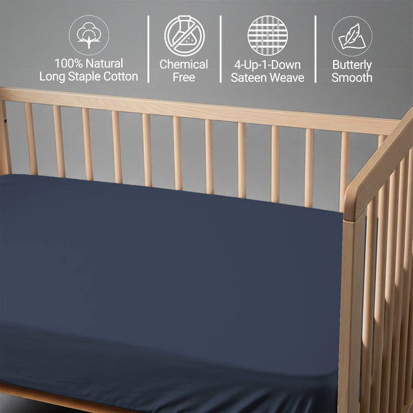 Premium 400 Thread Count 100% Cotton Crib Fitted Sheet