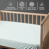 Premium 400 Thread Count 100% Cotton Crib Fitted Sheet