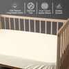 Premium 400 Thread Count 100% Cotton Crib Fitted Sheet