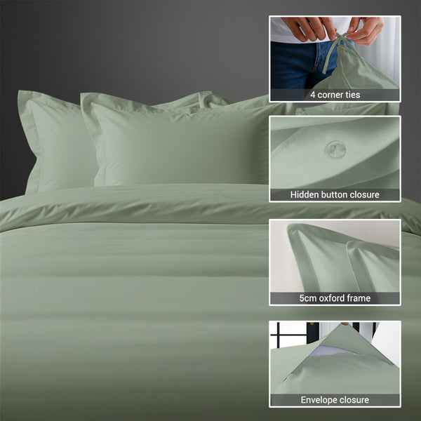 Premium 400 Thread Count 100% Cotton Duvet Cover Set