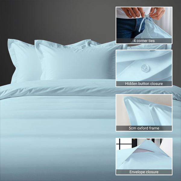 Luxury 800 Thread Count 100% Cotton Duvet Cover Set