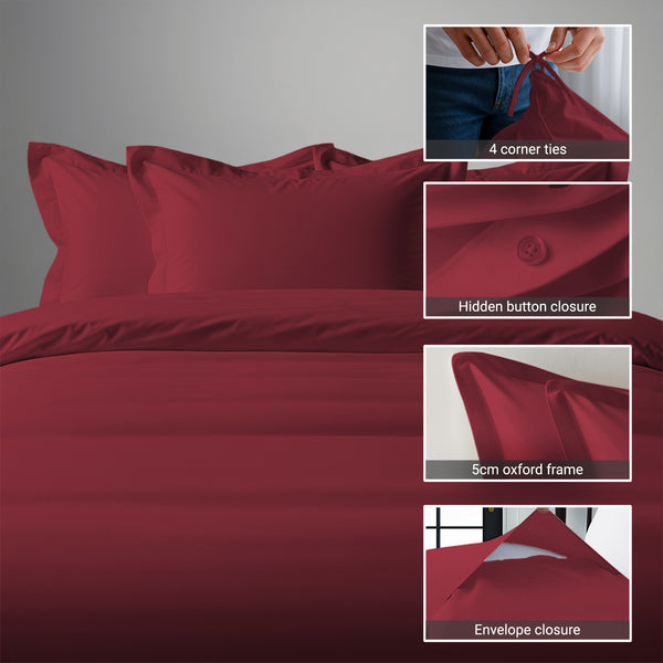 Luxury 800 Thread Count 100% Cotton Duvet Cover Set