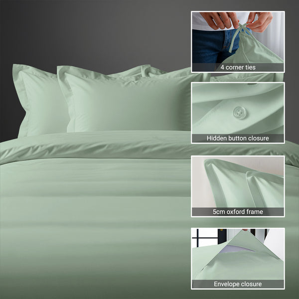 Luxury 800 Thread Count 100% Cotton Duvet Cover Set