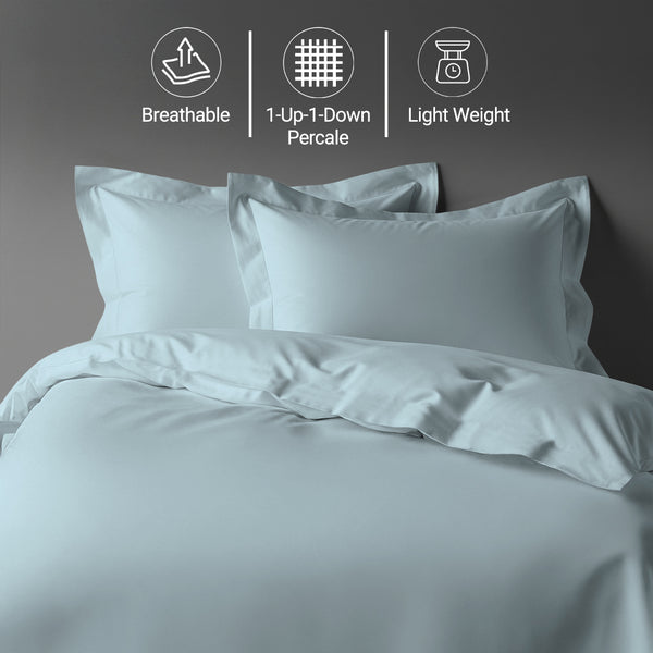 Percale 100% Cotton Duvet Cover Set