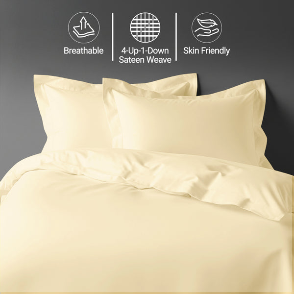 Permium 400 Thread Count 100% Cotton Duvet Cover Set
