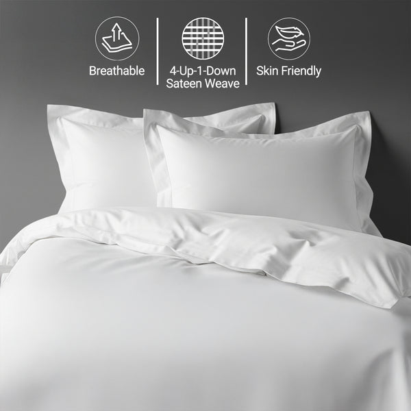 Premium 400 Thread Count 100% Cotton Duvet Cover Set