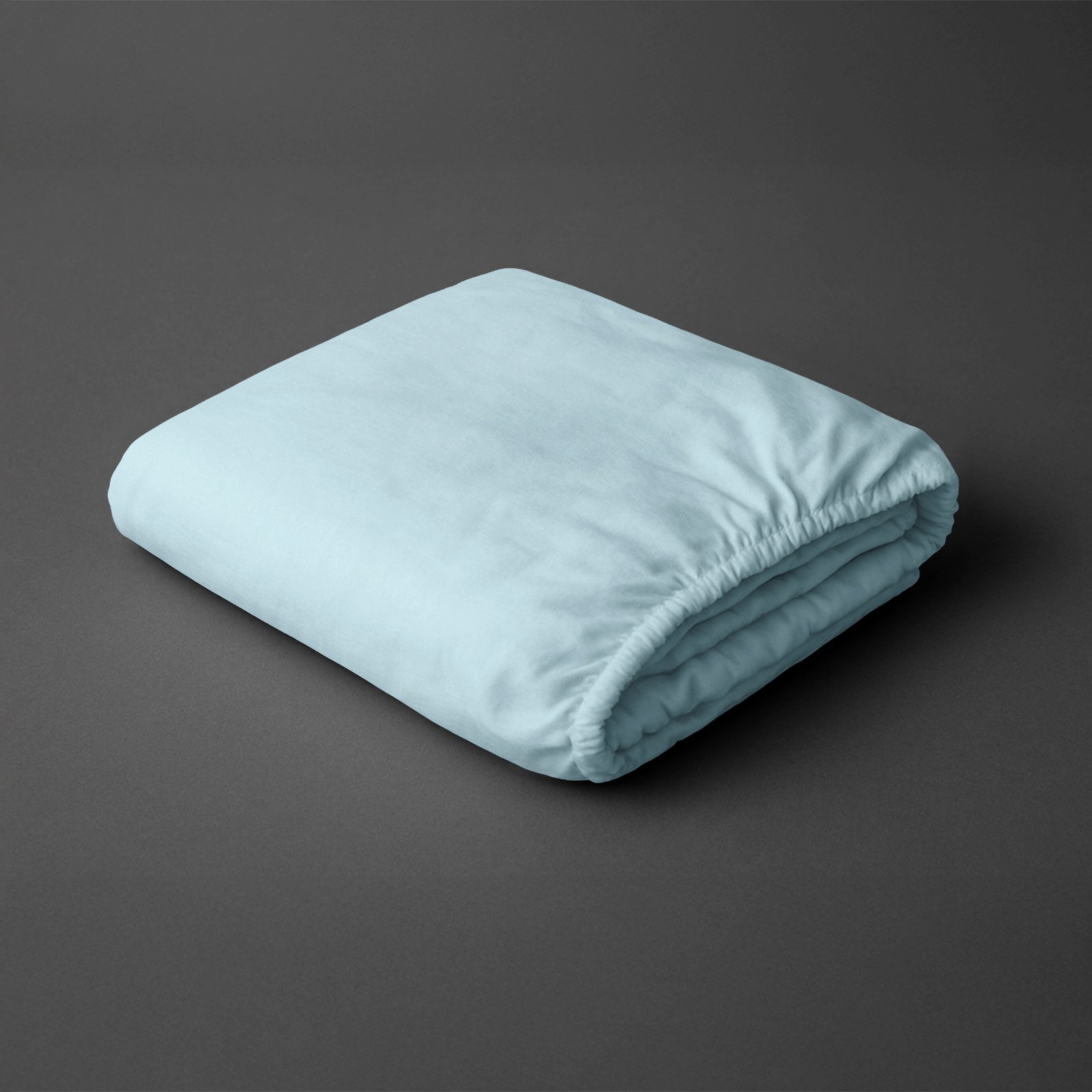 Pizuna folded percale 100 percent cotton fitted sheet baby blue super king deep fitted sheet