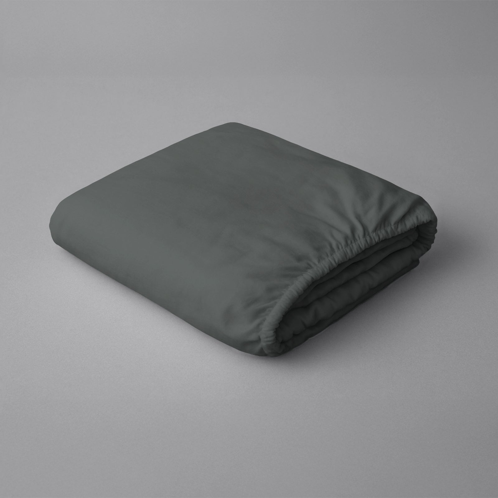 Pizuna folded percale 100 percent cotton fitted sheet dark grey king deep fitted sheet