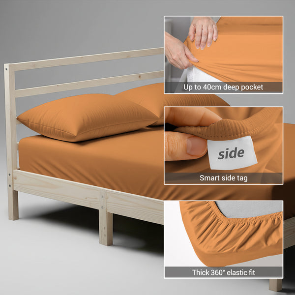 Premium 400 Thread Count 100% Cotton Fitted Sheet