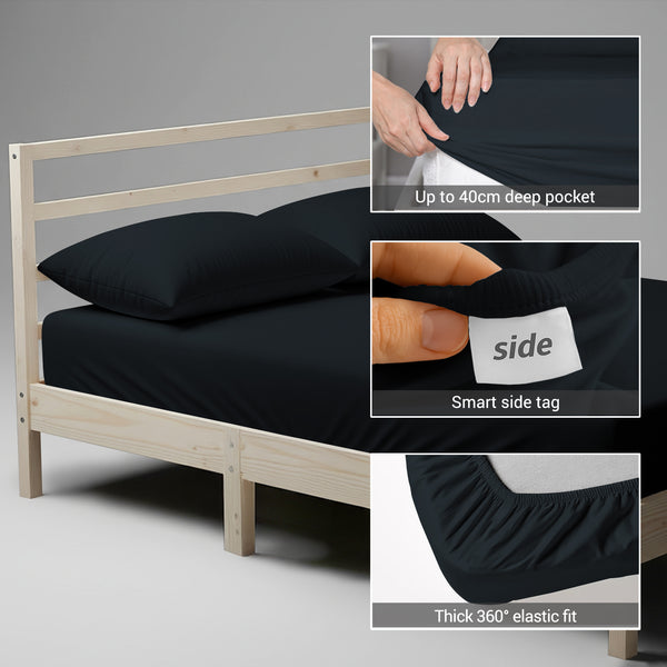 Deluxe 600 Thread Count 100% Cotton Fitted Sheet