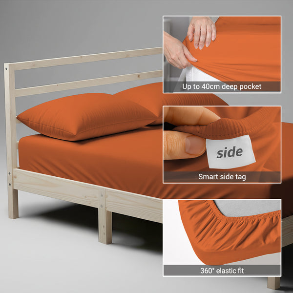 Premium 400 Thread Count 100% Cotton Fitted Sheet