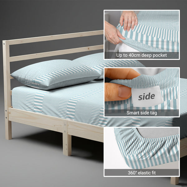 Premium 400 Thread Count 100% Cotton Fitted Sheet