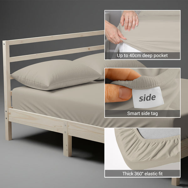 Premium 400 Thread Count 100% Cotton Fitted Sheet