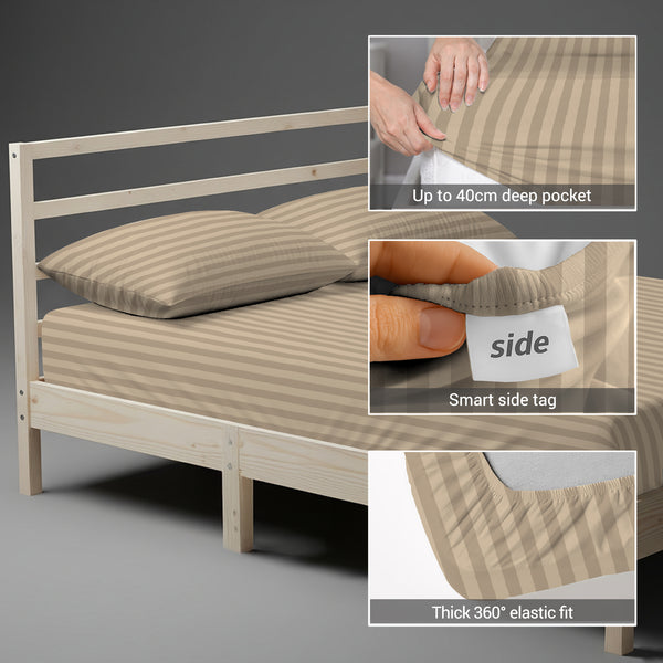 Premium 300 Thread Count 100% Cotton Fitted Sheet