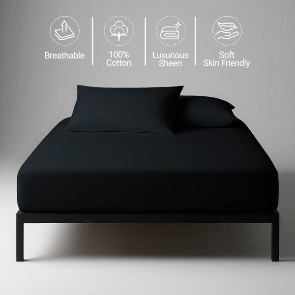 Deluxe 600 Thread Count 100% Cotton Fitted Sheet
