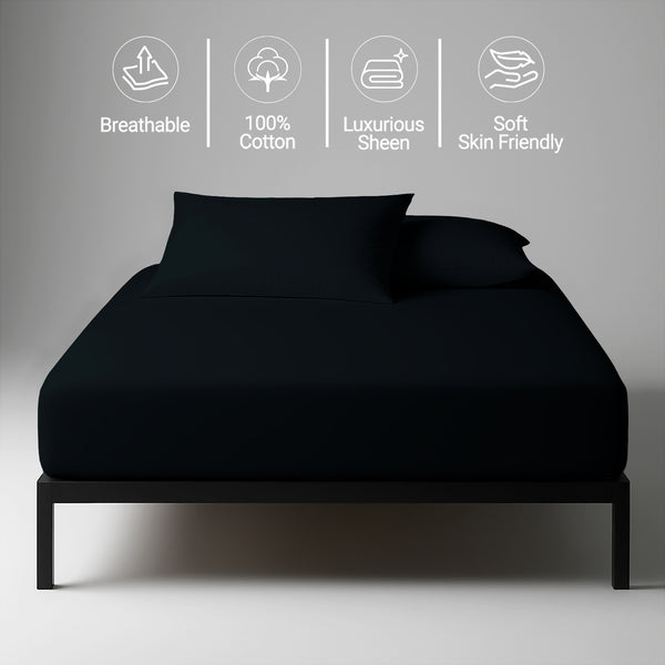 Luxury 800 Thread Count 100% Cotton Fitted Sheet