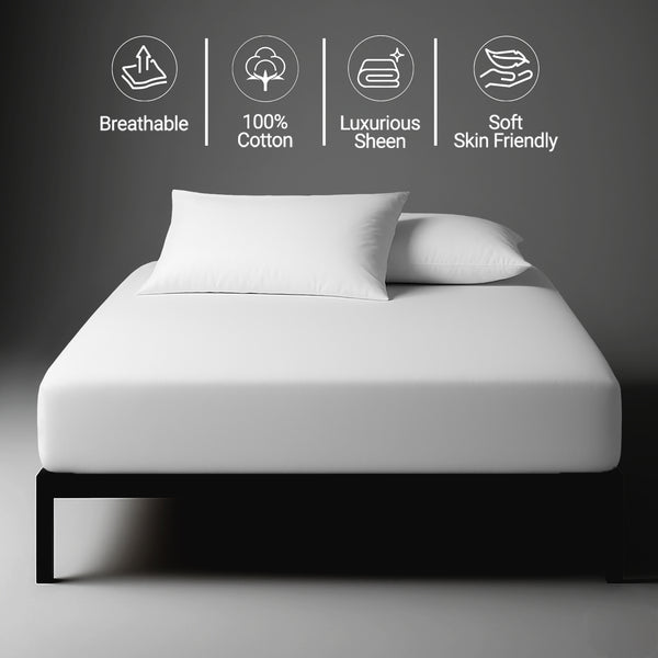 Deluxe 600 Thread Count 100% Cotton Fitted Sheet