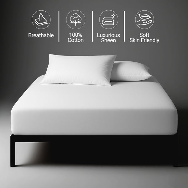 Luxury 800 Thread Count 100% Cotton Fitted Sheet