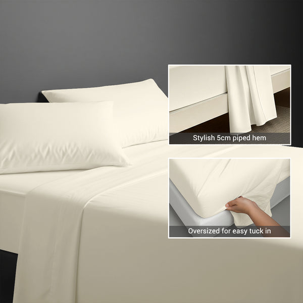 Deluxe 600 Thread Count 100% Cotton Flat Sheet