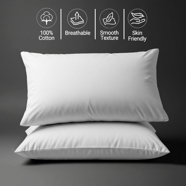 Premium 400 Thread Count 100% Cotton Pillowcases (2 PC)