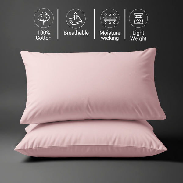 Percale 100% Cotton Pillowcases (2PC)