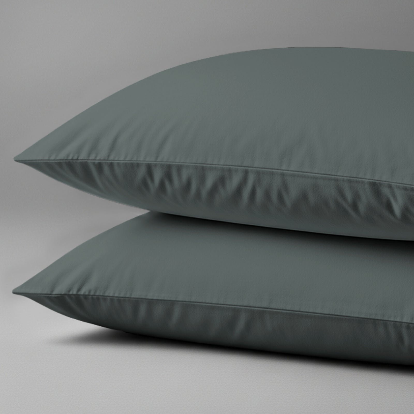 Pizuna Linens dark grey luxurious 800 thread count 100 percent cotton pillowcases 2 piece housewife