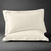 Pizuna Linens ivory 600 thread count 100 percent cotton pillowcases 2 piece oxford standard