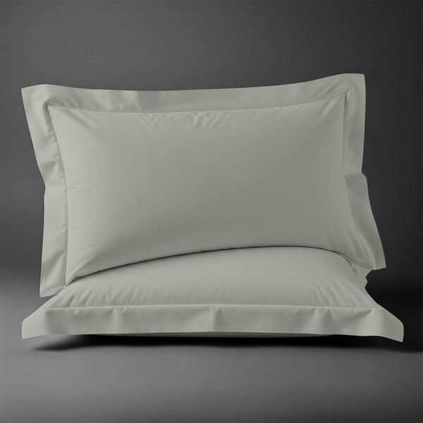 Pizuna Linens silver 600 thread count 100 percent cotton pillowcases 2 piece oxford standard
