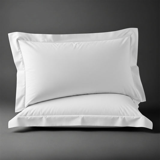 Pizuna Linens white 400 thread count 100 percent cotton pillowcases 2 piece oxford king