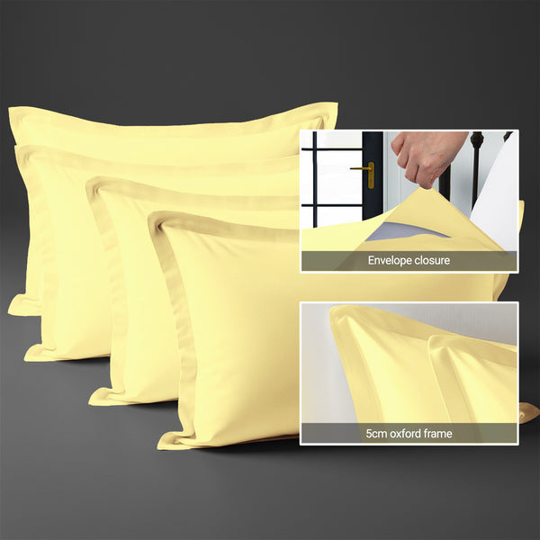 Premium 400 Thread Count 100% Cotton Pillowcases (4 PC)