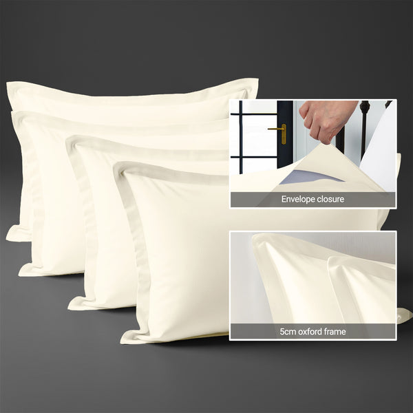 Premium 400 Thread Count 100% Cotton Pillowcases (4 PC)