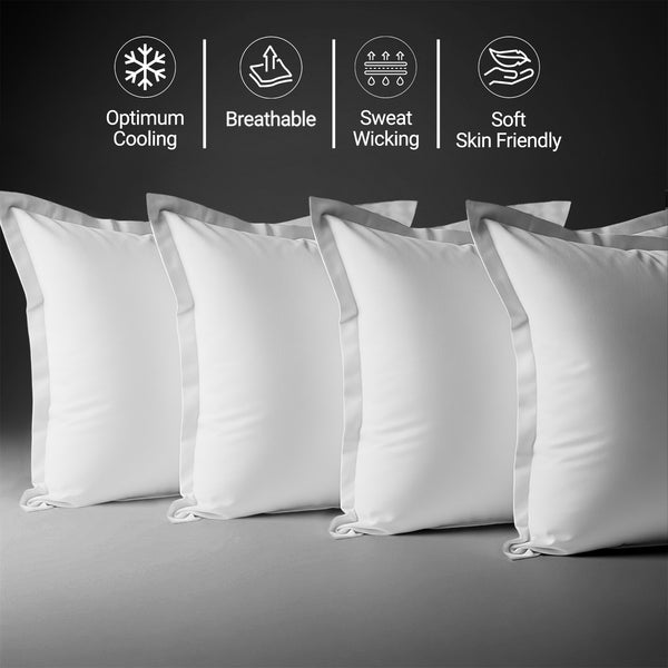 Premium 400 Thread Count 100% Cotton Pillowcases (4 PC)