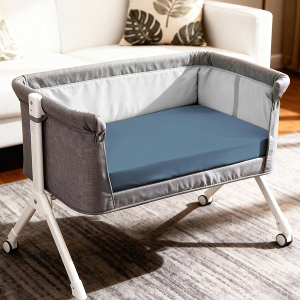 Premium 400 Thread Count 100% Cotton Crib Travel Fitted Sheet