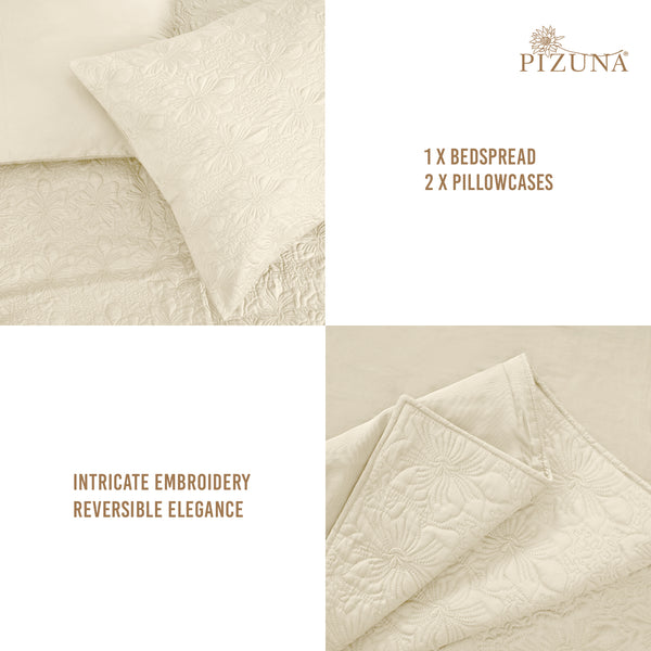 Premium 400 Thread Count 100% Cotton Quilted Bedspread