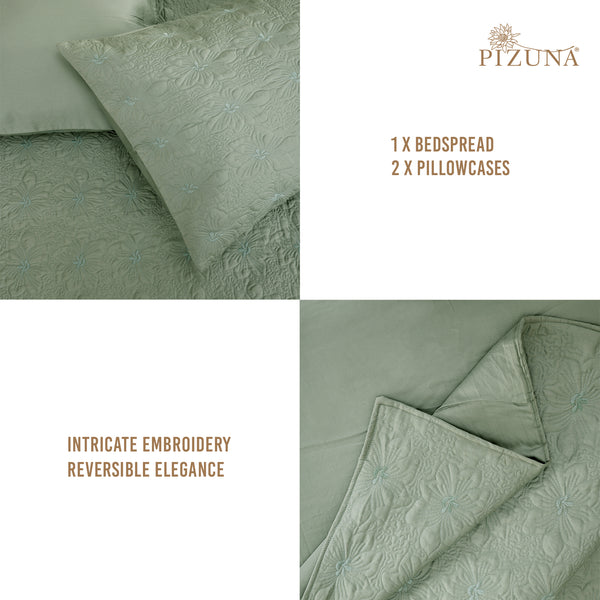 Premium 400 Thread Count 100% Cotton Quilted Bedspread