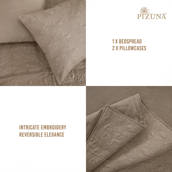 Premium 400 Thread Count 100% Cotton Quilted Bedspread